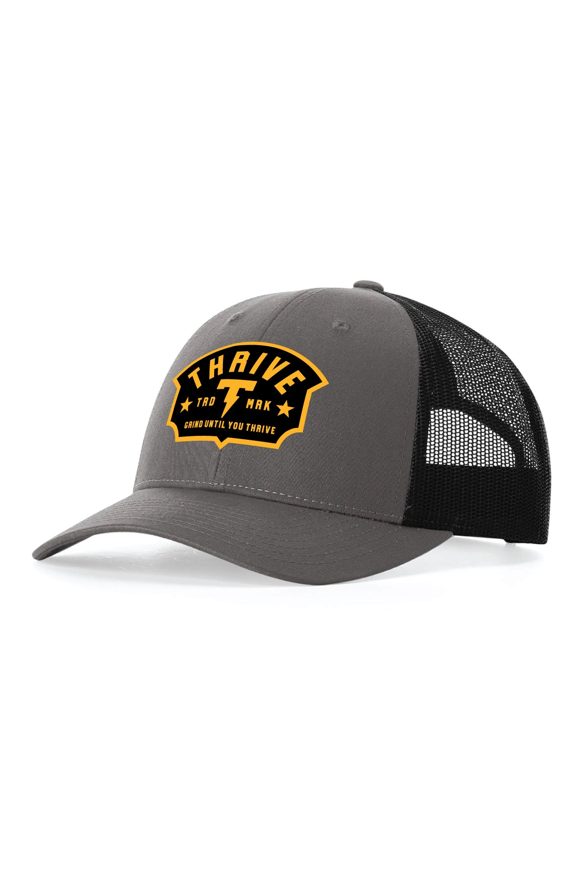 Badge Trucker Hat - Charcoal/Black